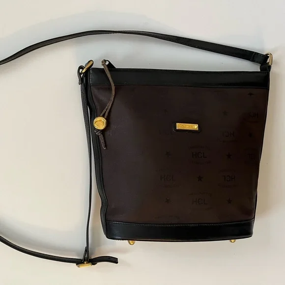 HCL Handcrafted Leathergoods Dark Brown Leather, Zip Closure, Shoulder Bag. - Picture 2 of 12